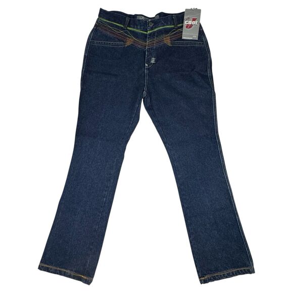 L.L. Cool J NWT Y2K Jeans Embroidered Baggy‎ Jeans Womens Size 32 - Picture 2 of 10